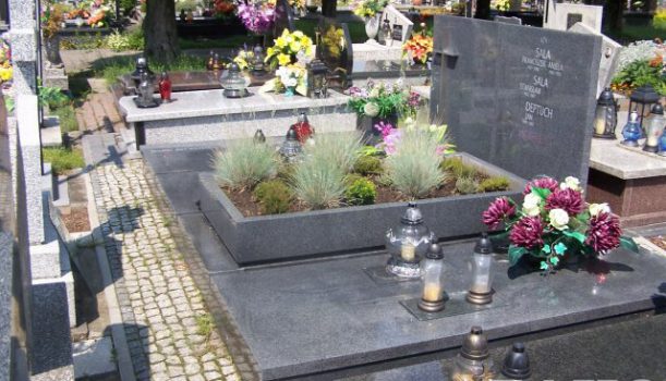 Nagrobek podwójny z granitu Padang Dark