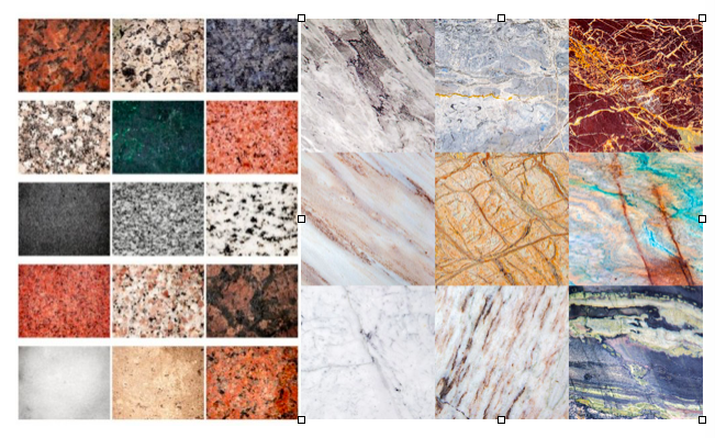 paleta kolorów kamienia naturalnego