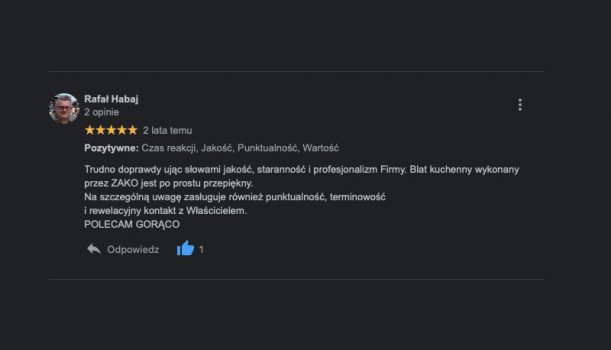 Wymiana blatów kuchennych